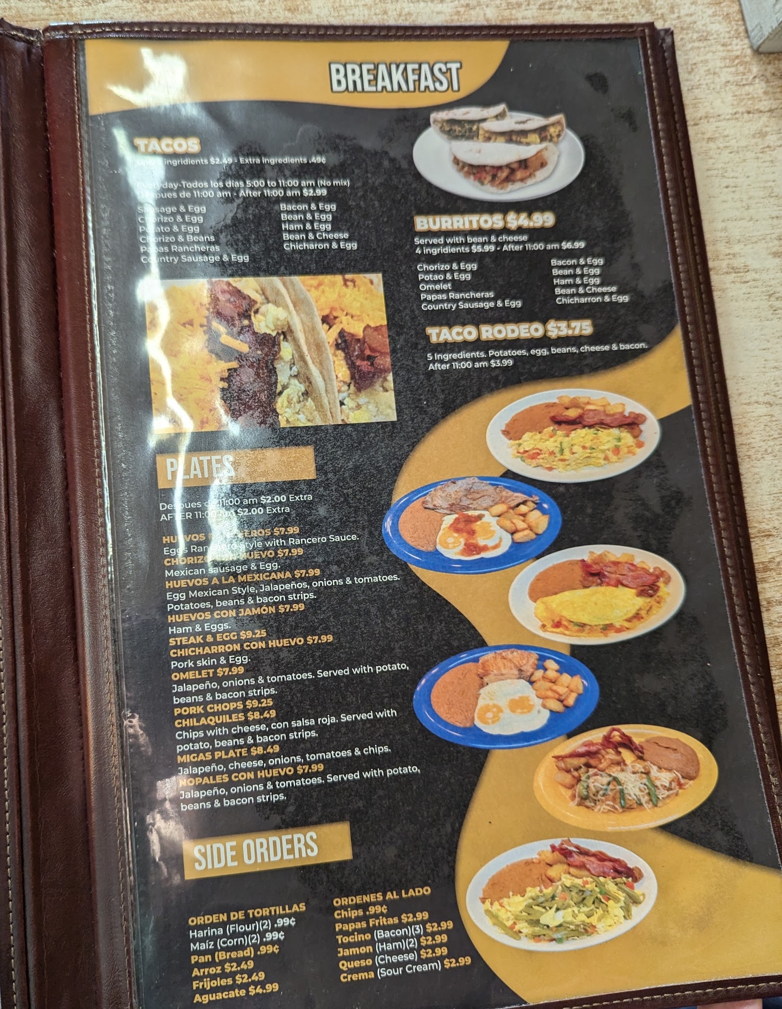 Food at Rodeo Restaurant